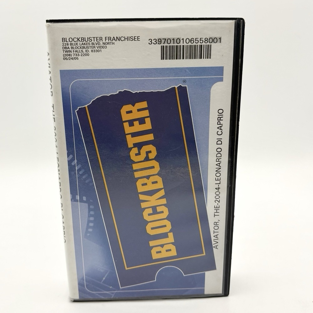 Blockbuster Rental Clamshell Case The Aviator 2004 Leonardo DiCaprio VHS